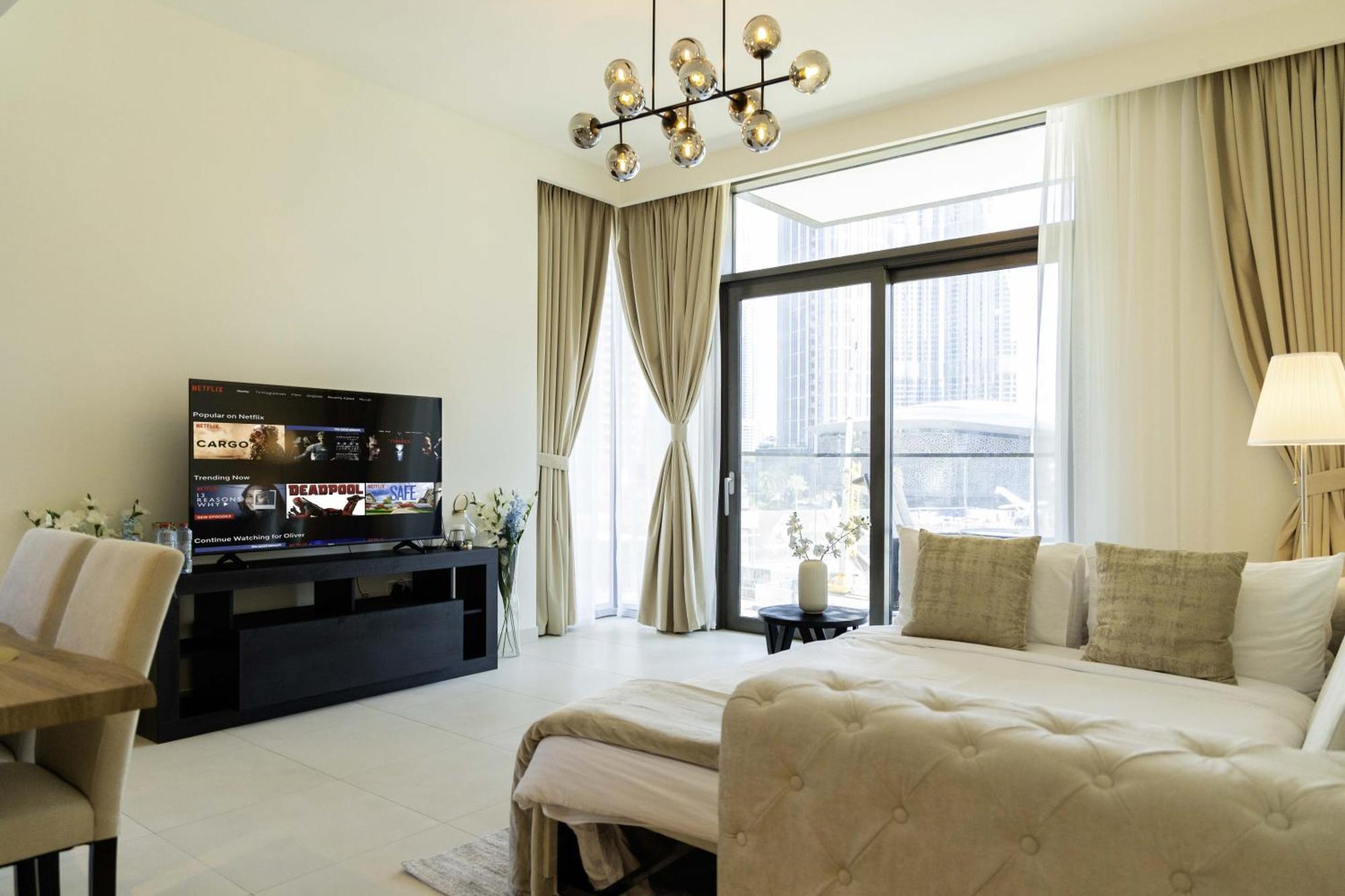 Ferienwohnung Sleeps 6 Burj Views Steps From Dubai Mall Exterior foto